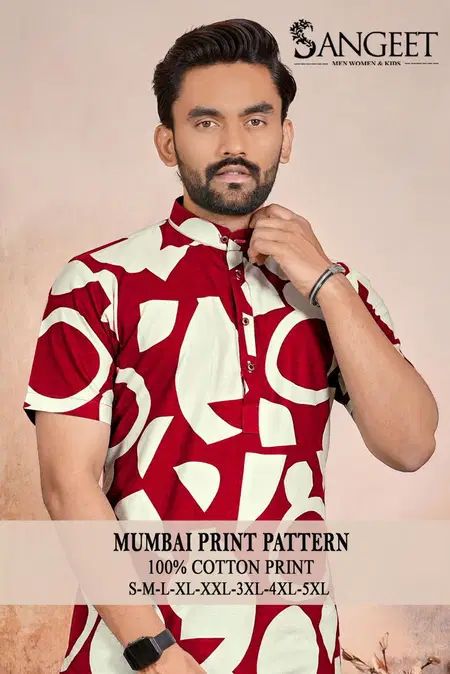 Sangeet Mumbai Print Pattern Cotton Casual Wear Mens Shirt Suppliers In India